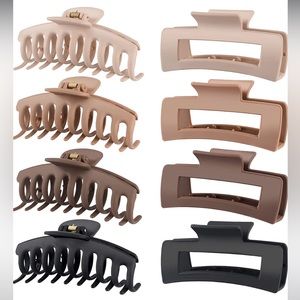 8 Pack 4.3 Inch Large Hair Claw Clips.